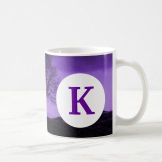 Mug Silhouette de café imprimé sur mesure Monogramme