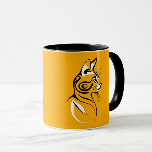 Mug Silhouette de chat (Devant droit)