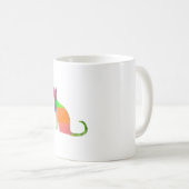 Mug Silhouette de chat à faible densité (Devant droit)