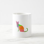 Mug Silhouette de chat à faible densité (Centre)