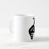 Mug Silhouette de chat audacieuse (Devant gauche)