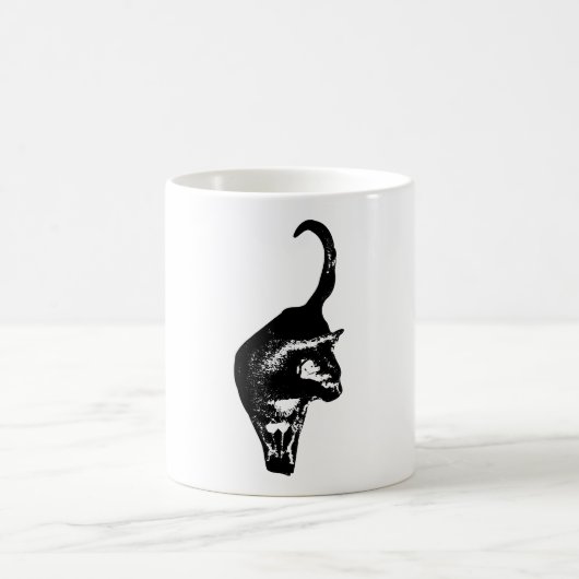 Mug Silhouette de chat audacieuse (Centre)