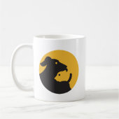 Mug Silhouette de chat et de chien (Gauche)