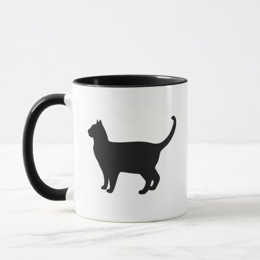 Mug Silhouette de chat mignon (Gauche)