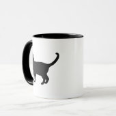 Mug Silhouette de chat mignon (Devant gauche)
