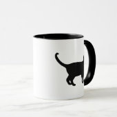 Mug Silhouette de chat mignon (Devant droit)