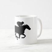 Mug Silhouette de cheval de course (Devant droit)
