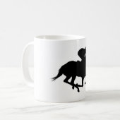 Mug Silhouette de cheval de course (Devant gauche)