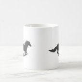 Mug Silhouette de cheval noir (Centre)