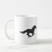 Mug Silhouette de cheval noir (Gauche)