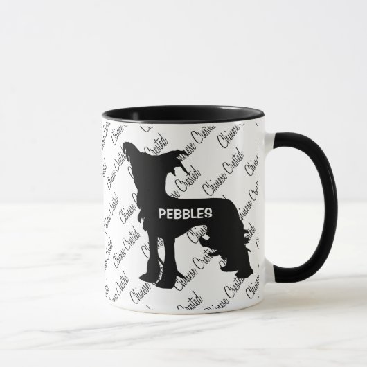 Mug Silhouette de Chien Chasseur Chinois (Droite)
