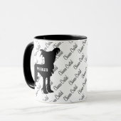 Mug Silhouette de Chien Chasseur Chinois (Devant gauche)