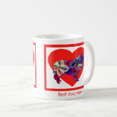 Mug Silhouette de chien Colley Rough pour la Saint-Val (Devant droit)
