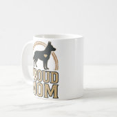 Mug Silhouette de chien de mère fière Design vectoriel (Devant gauche)