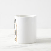 Mug Silhouette de chien de mère fière Design vectoriel (Centre)
