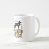 Mug Silhouette de chien de mère fière Design vectoriel (Devant droit)