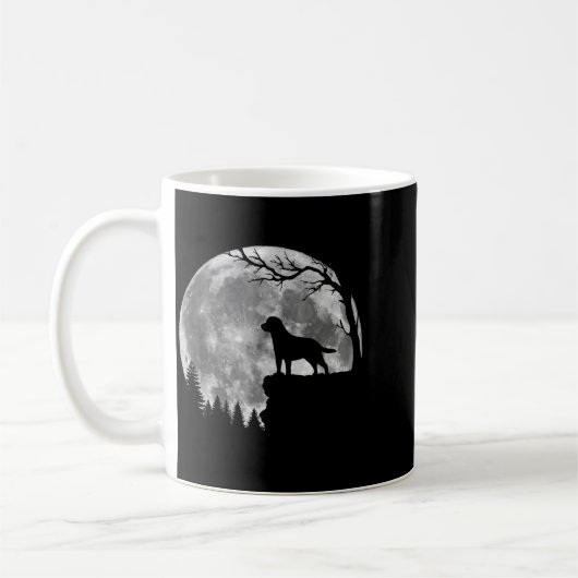 Mug Silhouette de chien Labrador Retriever Lune Hallow (Gauche)