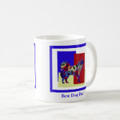 Mug Silhouette de chien mignon Samoyé Fête des pères T (Devant droit)