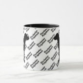 Mug Silhouette de chien Rhodesian Ridgeback sur mesure (Centre)