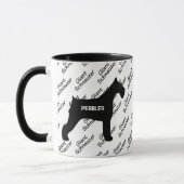 Mug Silhouette de chien Schnauzer géant (Gauche)