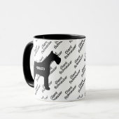 Mug Silhouette de chien Schnauzer géant (Devant gauche)