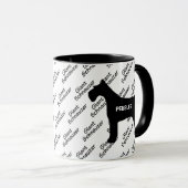 Mug Silhouette de chien Schnauzer géant (Devant droit)