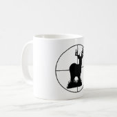 Mug Silhouette de cible de chasse au cerf (Devant gauche)
