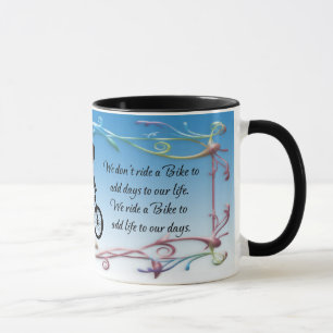 MUG SILHOUETTE DE CITATION DE VÉLO