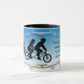 MUG SILHOUETTE DE CITATION DE VÉLO (Centre)