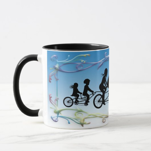 MUG SILHOUETTE DE CITATION DE VÉLO (Gauche)