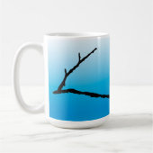 Mug - Silhouette de colibri sur bleu (Gauche)