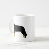 Mug silhouette de couleur de hovawart (Devant gauche)