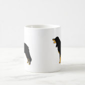 Mug silhouette de couleur de hovawart (Centre)
