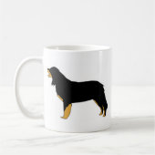Mug silhouette de couleur de hovawart (Gauche)