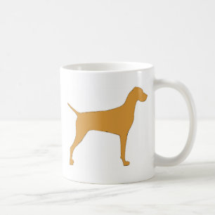 Mug silhouette de couleur vizsla