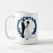 Mug Silhouette de couple de mariés se tenant la main (Gauche)