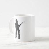 Mug Silhouette de cowgirl occidentale (Devant gauche)