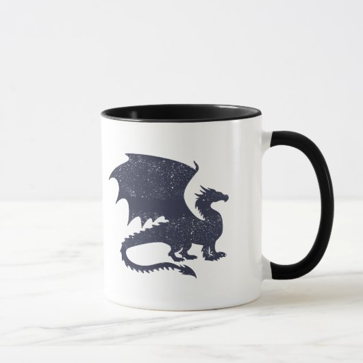 Mug Silhouette de dragon - Choisir la couleur arrière (Droite)