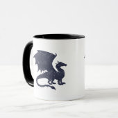 Mug Silhouette de dragon - Choisir la couleur arrière (Devant gauche)