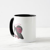 Mug Silhouette de femme classe, chic et confiante (Devant gauche)