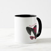 Mug Silhouette de femme classe, chic et confiante (Devant droit)