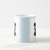 Mug silhouette de fille et garçon et bateau modèle (Centre)