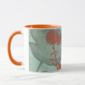 Mug Silhouette de Fleurs rouges sur Arrière - plan Tur (Gauche)