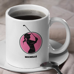 Mug Silhouette de golf Pink Ladies