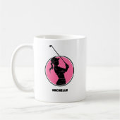Mug Silhouette de golf Pink Ladies (Gauche)