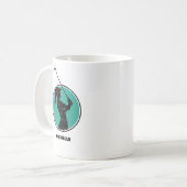 Mug Silhouette de Golf Turquoise Ladies (Devant gauche)