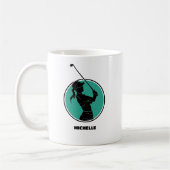 Mug Silhouette de Golf Turquoise Ladies (Gauche)