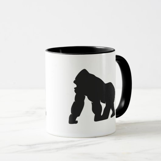 Mug Silhouette de Gorille (Devant droit)