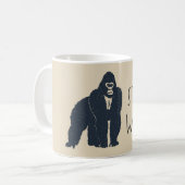 Mug Silhouette de gorille Sauvage (Devant gauche)