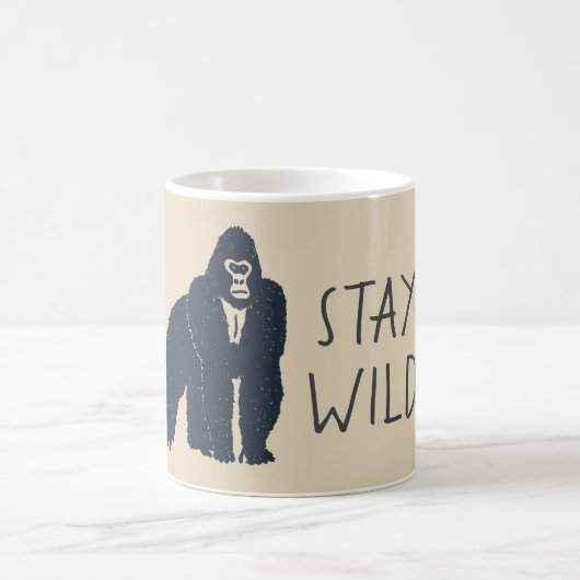 Mug Silhouette de gorille Sauvage (Centre)